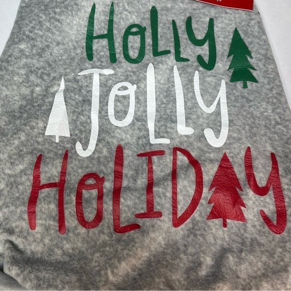 Wondershop Grey Christmas “Holly, Jolly, Holiday” Dog/Cat Pet Hooded PJs NEW! - Picture 3 of 5